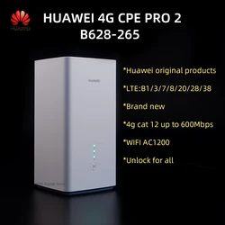 Huawei-オリジナルの4g cpe pro 2 B628-265 g lte cat12 600mbps wifi ac1200ルーター,SIMカードスロット付きヨーロッパ版