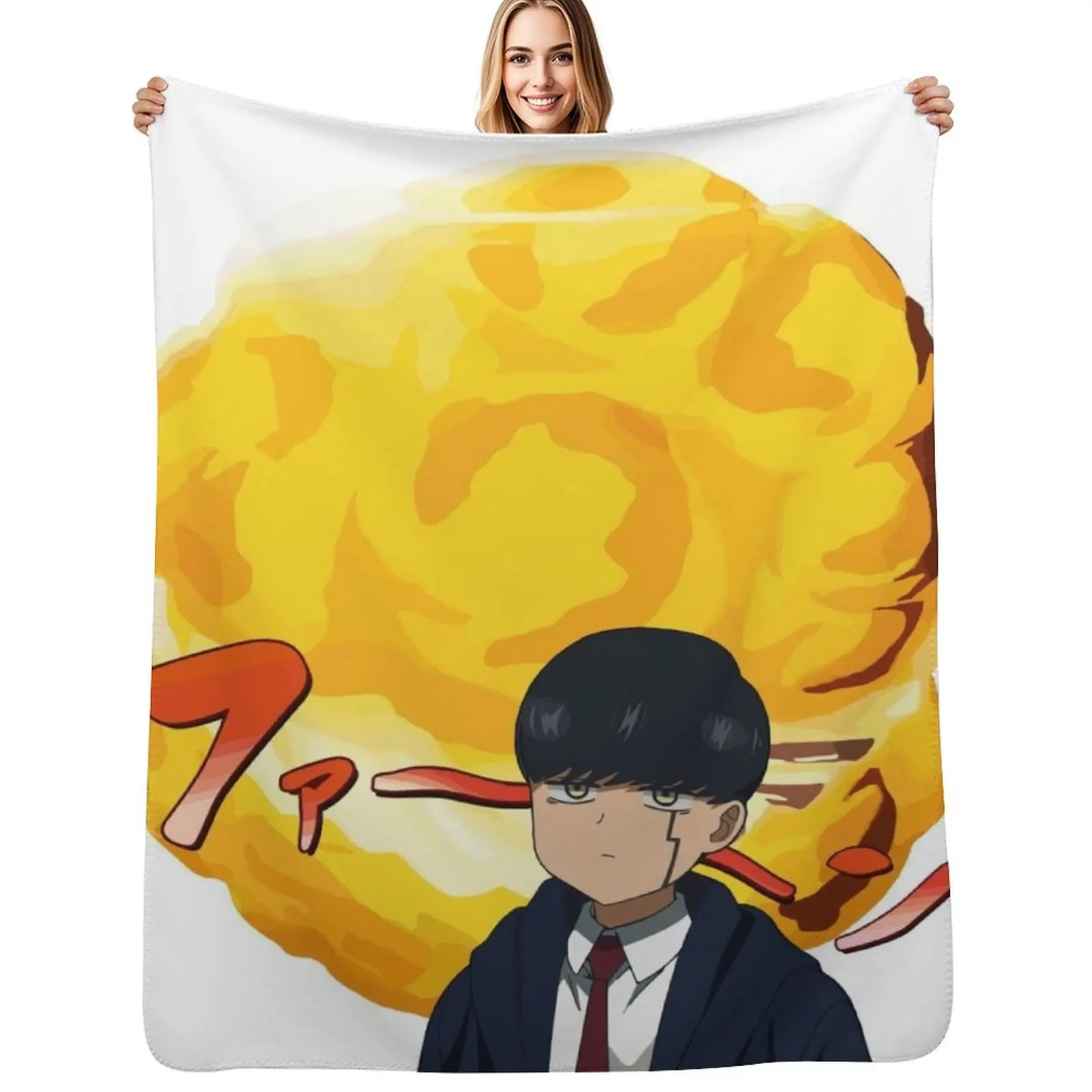 Manta Mashle and the Giant Profiterol, manta suave y cálida multiusos para viajes en casa