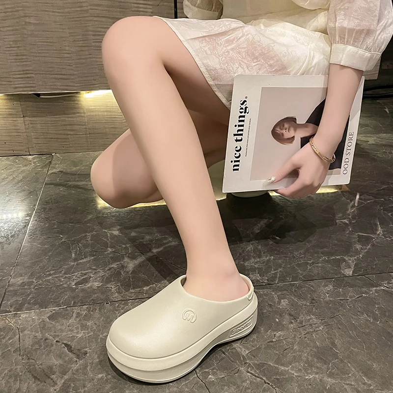 Women Summer Slippers Outdoor Thick Platform Beach Sandals Indoor Non-slip Wedges Clog Shoes Fashion Lady Slides Plus Size 36-41