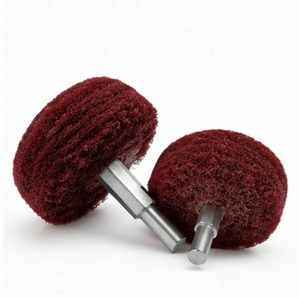 2Pcs Polishing Wheel Set Abrasive Buffing Wheels Drill Attachment Kit Scrubber Cleaning Pads Compatible Power Tools Surface Safe