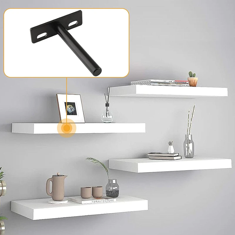 1 Pcs Floating Shelf Bracket Hidden Bracket Wall Mounted Bracket Invisible Nail Fixed Bracket Partition Hidden Shelf Bracket