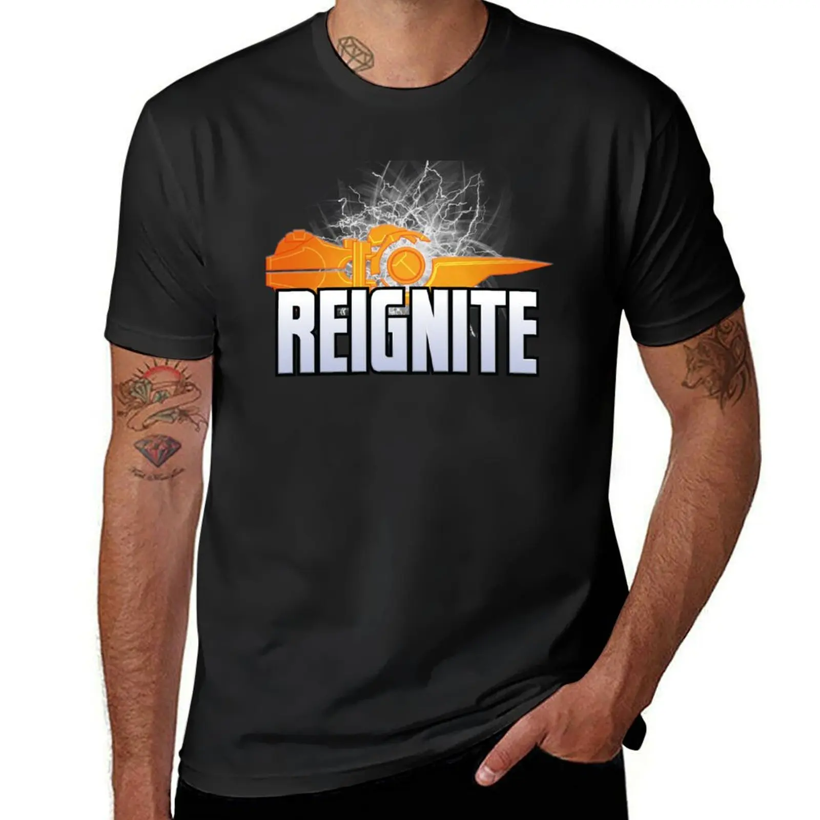 Reignite Logo T-Shirt anime shirts graphic tees Men's t-shirts