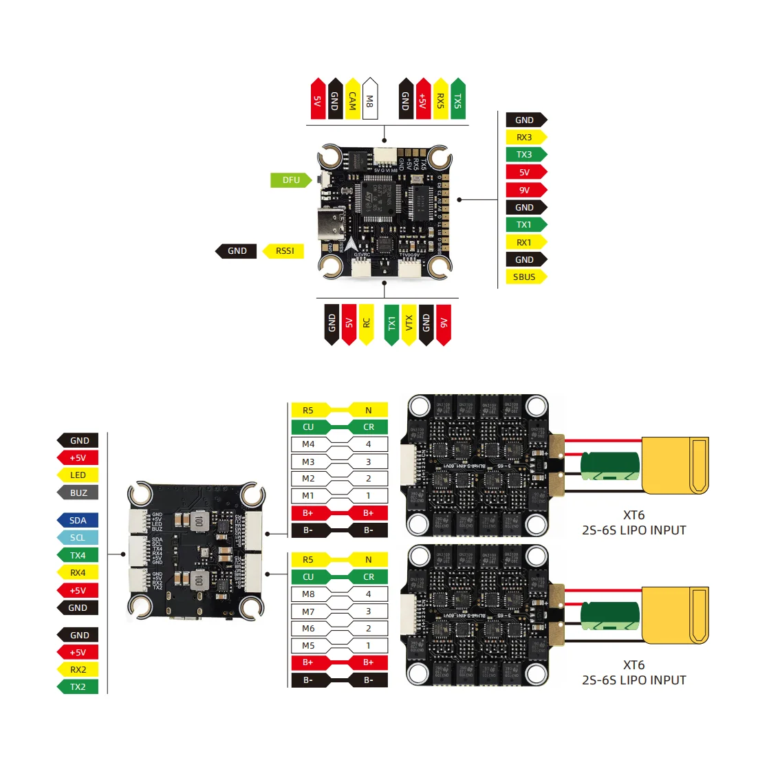 Nieuwe Drone Accessoires Speedybee F460 Stack Mpu6000 F405 Flight Controller 60a Esc Lipo 2-6S Voor Fpv Drone Kit