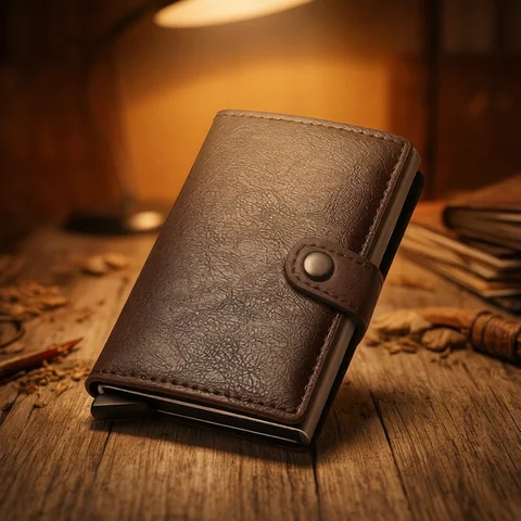 Anti Rfid Bank Credit Card Holder Wallets Men PU Leather Bank ID Cardholder Case Luxury Small Slim Thin Smart Minimalist Wallet