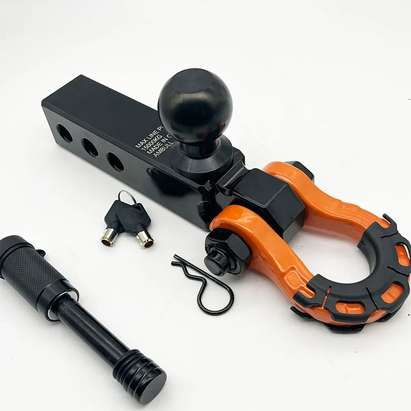 

Off-road Trailer Hook Extended Trailer Arm with Ball Head Square Mouth Universal Solid Large Pull Off-road Vehicle Tow Hook