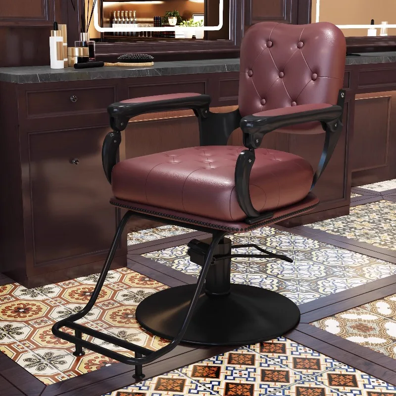 Sillas de barbero de lujo para maquillaje y tatuajes, sillas de barbero giratorias nórdicas modernas, sillas de trabajo cosméticas para el rostro, muebles de salón para jugadores