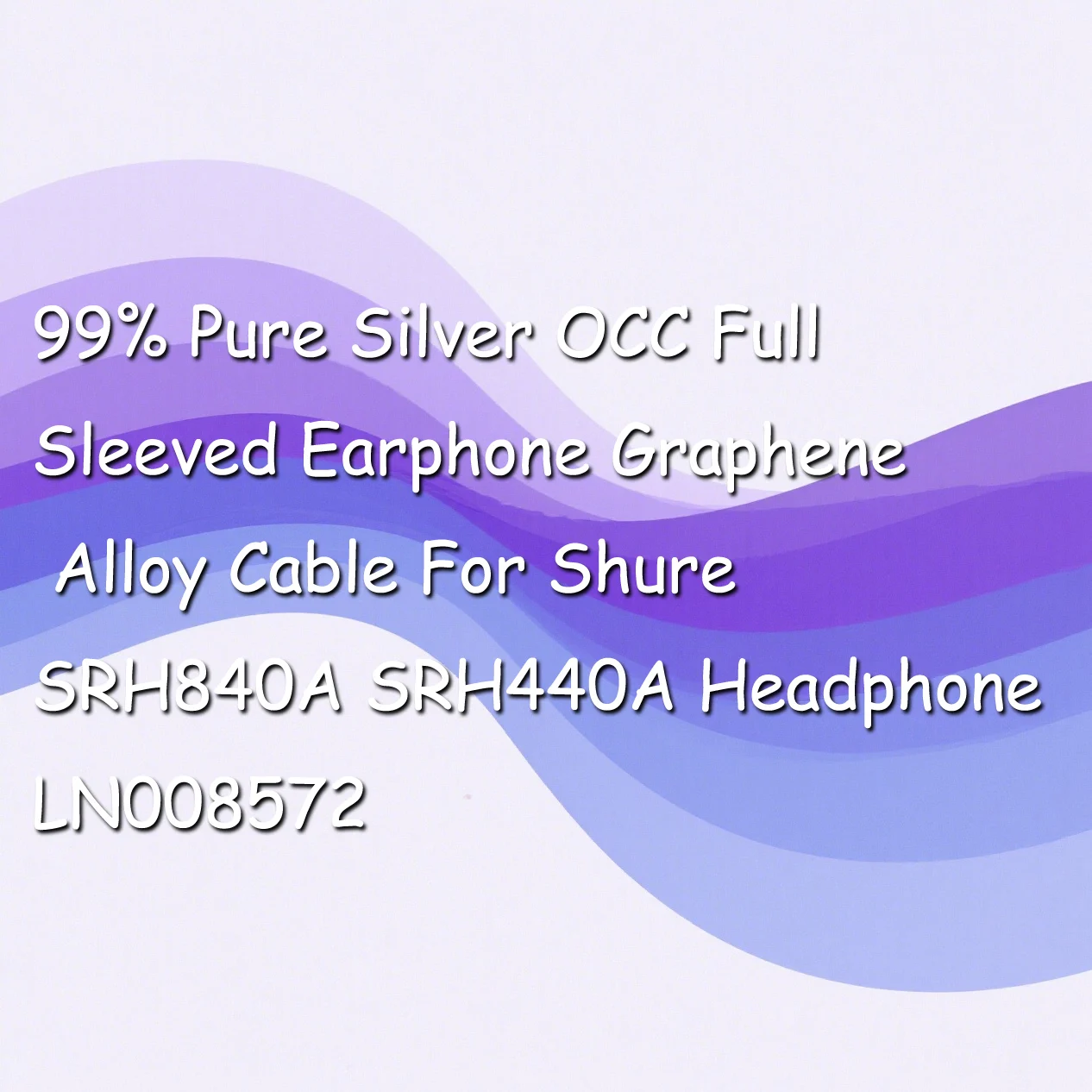 99% Pure Silver OCC Full Sleeved Earphone Graphene Alloy Cable For Shure SRH840A SRH440A Headphone LN008572