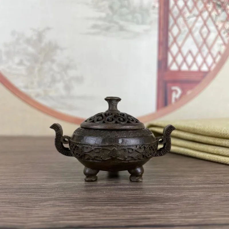 Classic , Brass Double-Eared Three-Legged , Portable Mini Home Lotus Incense Burner
