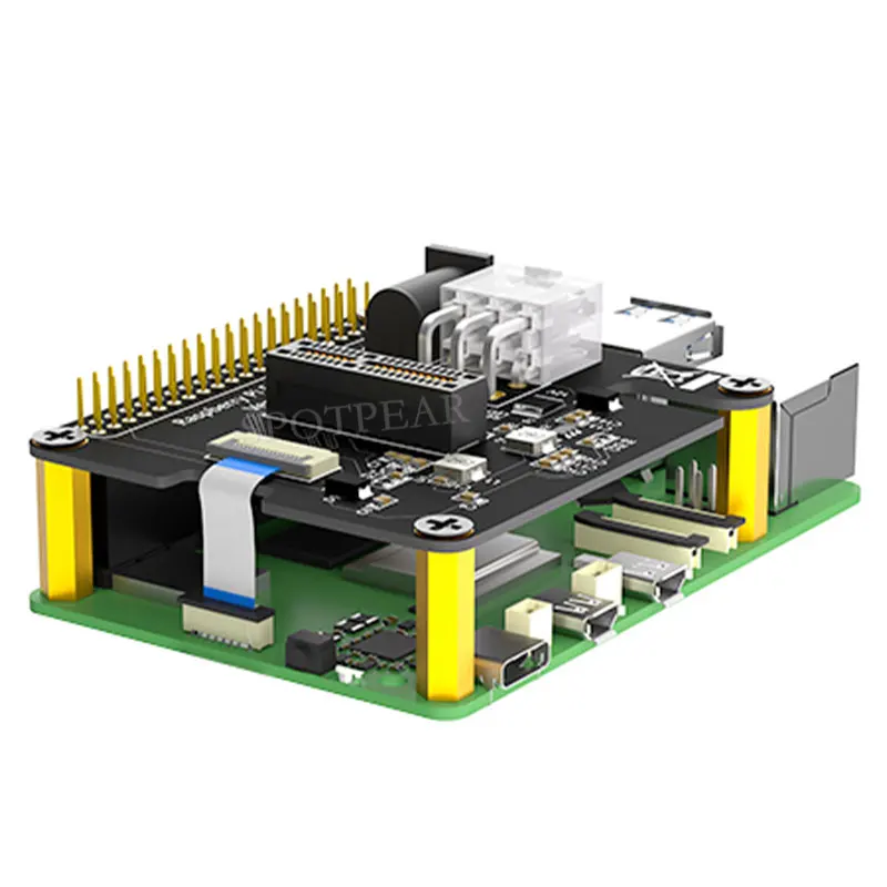 Raspberry Pi 5 PCIe FFC Connector to Standard PCIe x1 Slot Expansion Board for Raspberry Pi