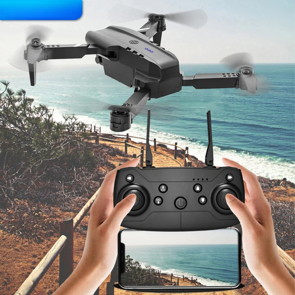E99 Foldable Quadcopter Drone with HD 4K Camera Altitude Hold Remote Control Four Axis Aircraft UAV Photography