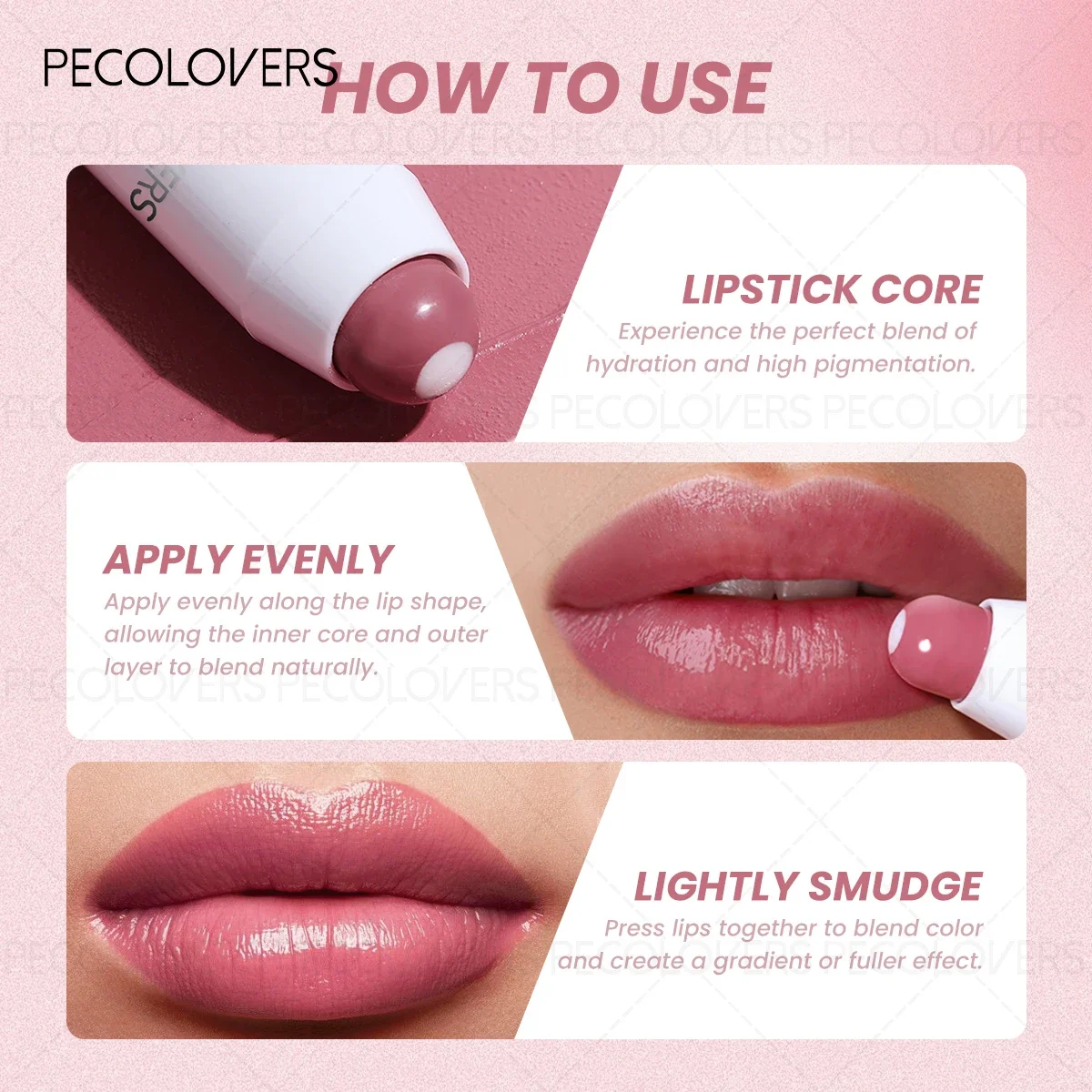 Rossetto a lunga durata Idratante Balsamo per labbra rosso 2 in 1 Rossetto sandwich nudo Rossetto antiaderente impermeabile