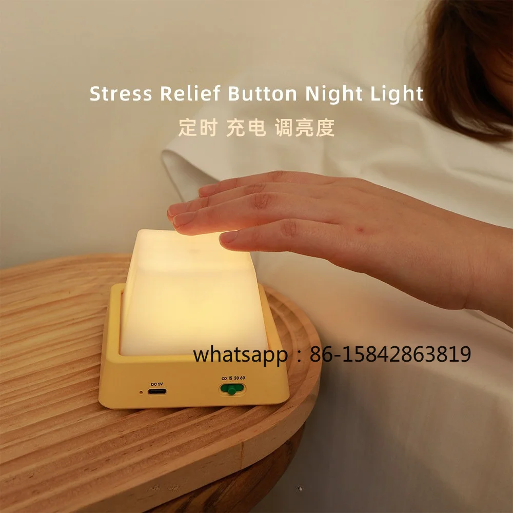 Unzip The Button Light New Product in 2026, Simple and Creative Charging, Regular Brightness Adjustment, Bedroom Bedside Light