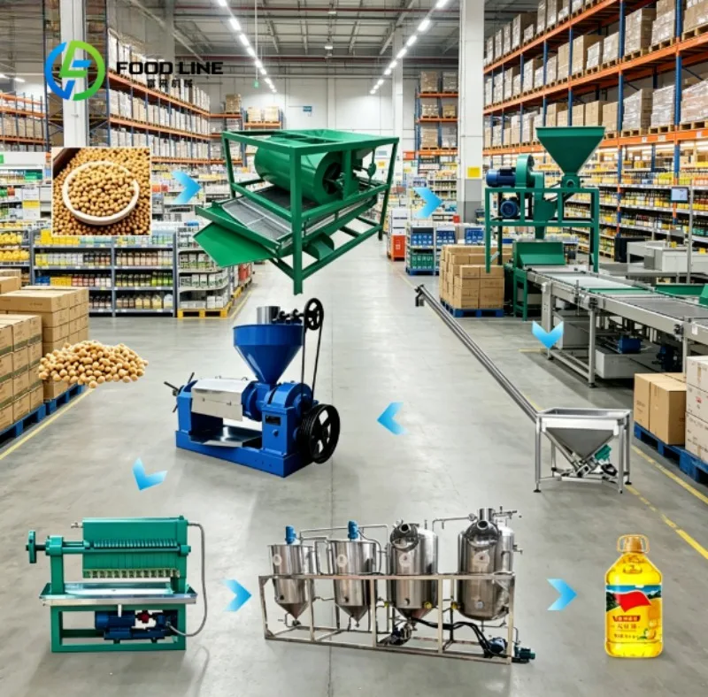 Automatic Industrial Oil Press Production Line Commercial Oil Extractor Equipment for Food Oil Processing Plants