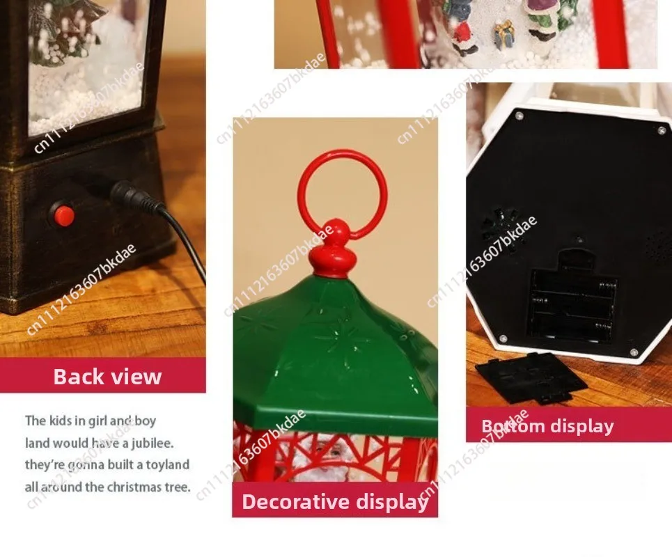 Christmas Gifts for Kids, Classical Hexagonal Palace Lantern, New Christmas Decorations, Snow Scene Luminous Music Palace Lamp