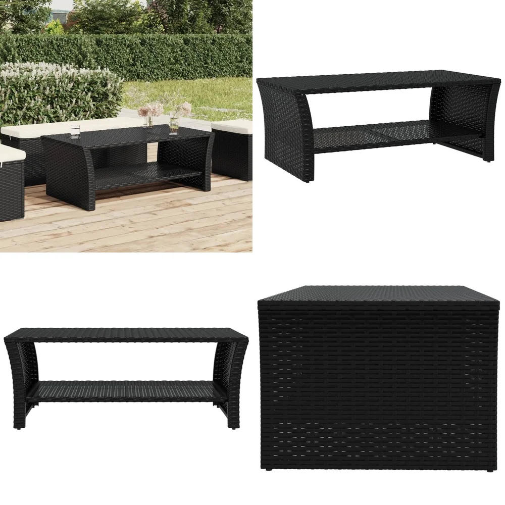 طاولات المقهى الحديثة طاولة القهوة السوداء PE مسحوق الروطان المغلفة الصلب 39 4x19 7x15 7 بوصة #1