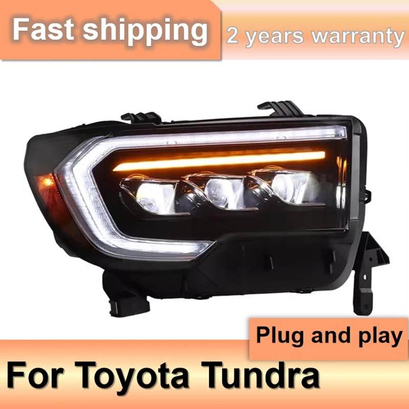 

Car Accessories for Toyota Tundra Headlight 2007-2013 Tundra Head Lights DRL Turn Signal Low High Beam Projector Lens