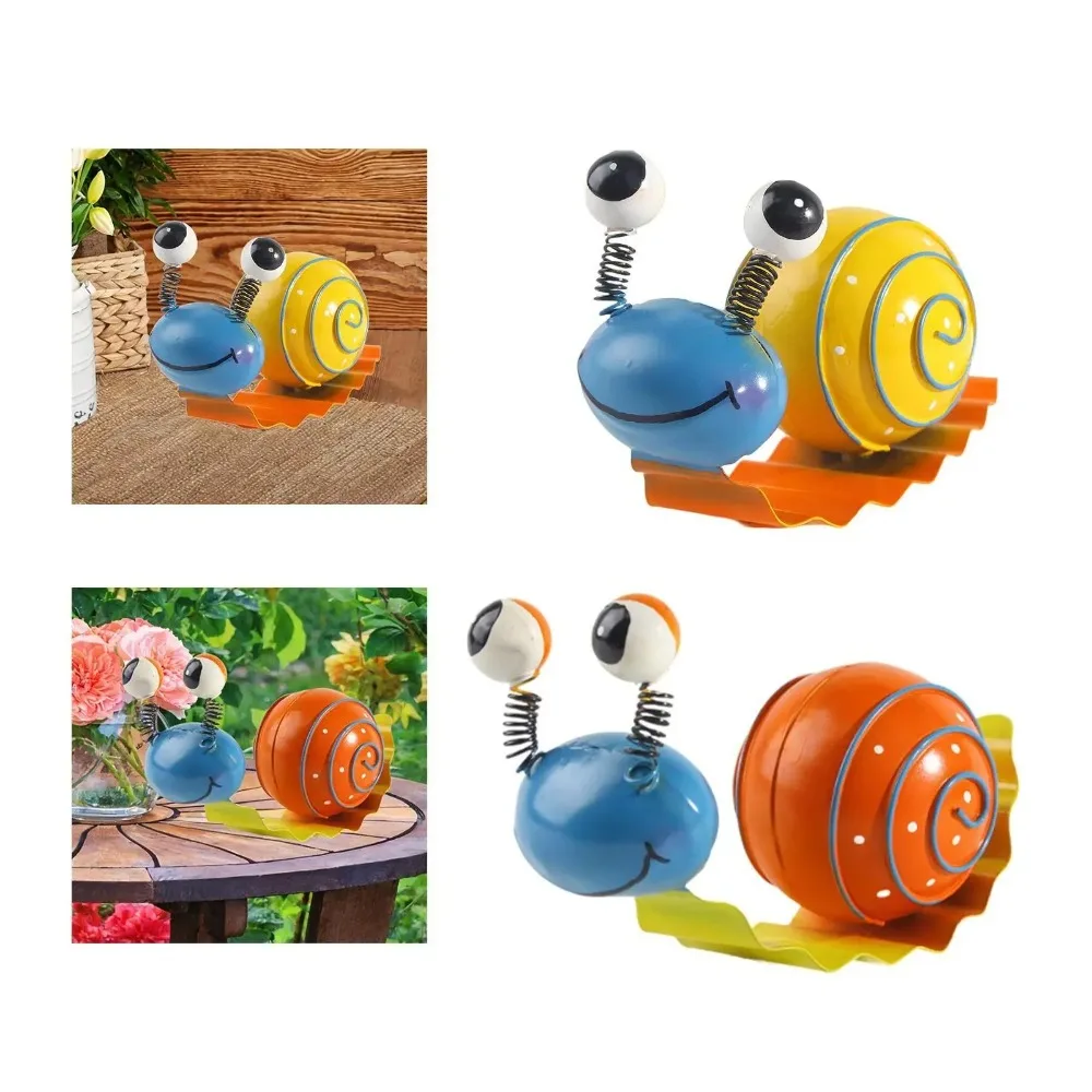 

Hight Quality Hanging Decoration Cute Snail Garden Decor Colorful Metal Crafts Iron Art Snail Creative Painted Snail Yard Art