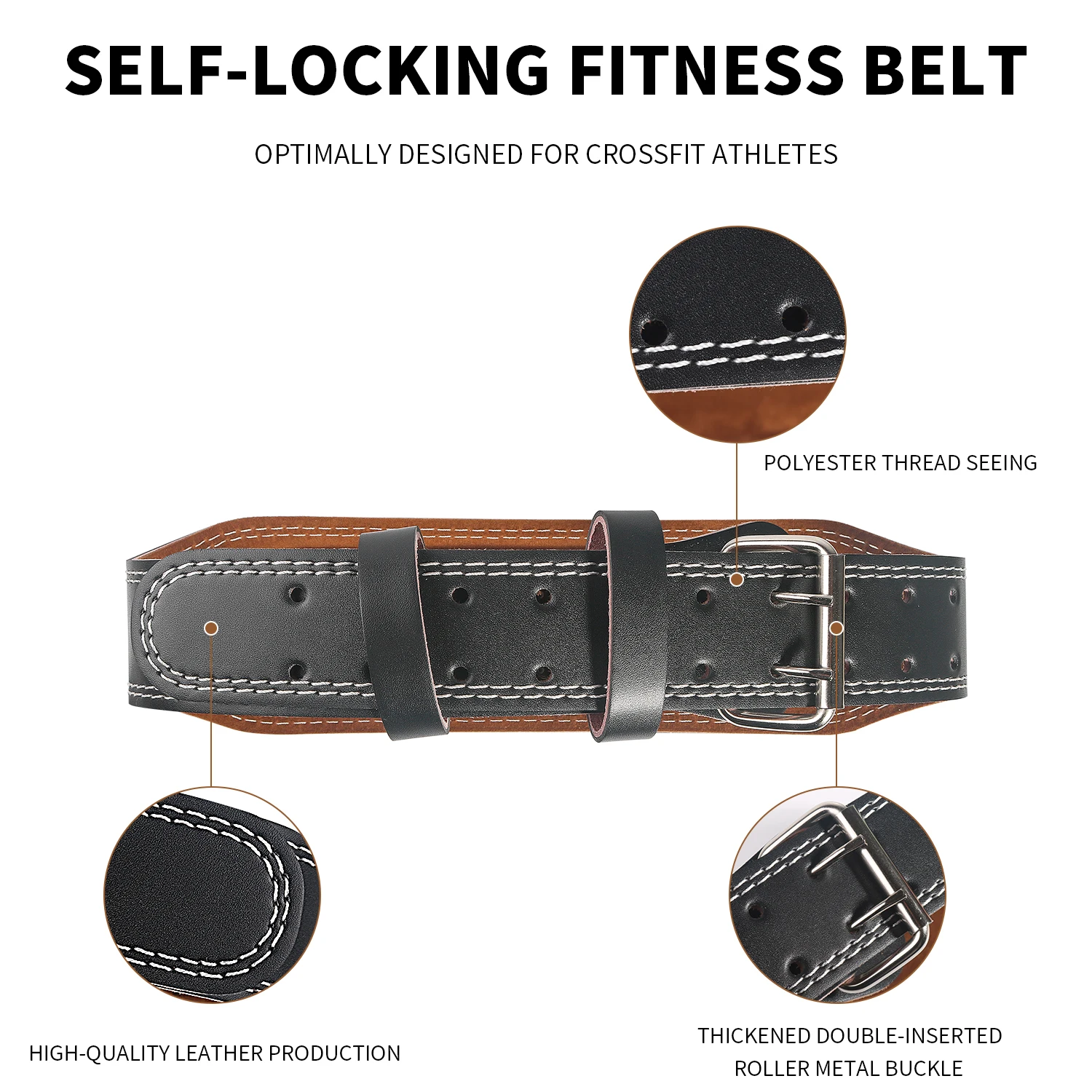 Weight Lifting Belts 10.5cm Width For Men Women, Gym Fitness Squats Belt Back Support For Powerlifting, Cross Training, Workout