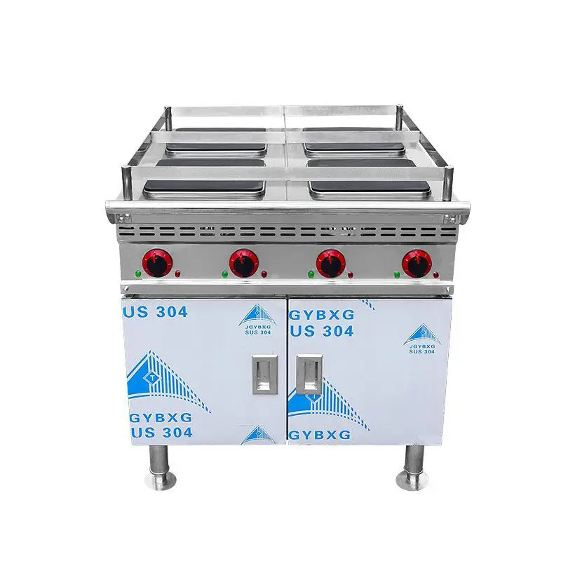 

Marine cooking four-headed stove, square soup, noodles, frying and stewing, multi-purpose Italian stove