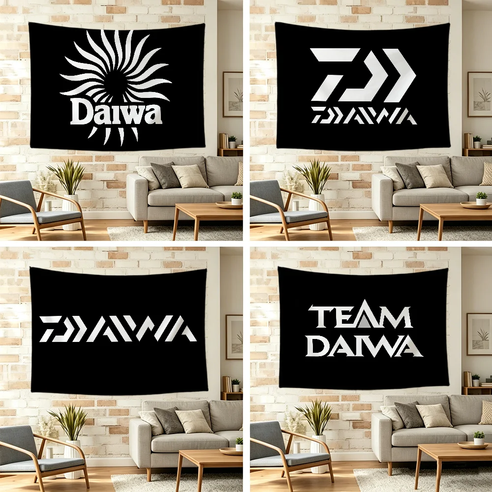 Fashion D-Daiwa Logo Fishing Flag For Outdoor Camping Bar Picnic Party Home Decoration Ornaments Banner