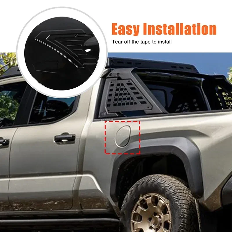 

For Toyota Tacoma 2024-2025 ABS Carbon Fiber Car Fuel Tank Cap Cover Trim Sticker Car Accessories