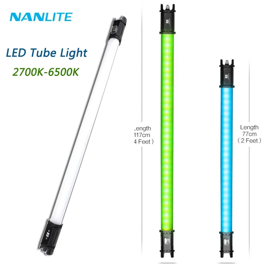 

Nanlite PavoTube 15C 77cm / 30C 117CM LED Tube Light RGB Color 2700K-6500K Handheld Led Light For Photos Video Movie Photography