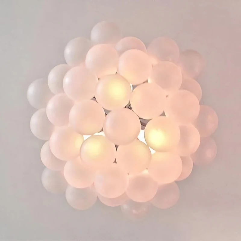 Imagem -06 - Modern Glass Bubble Pendant Lamp Nordic Frosted Glass Ball Lamp Childrens Room Hanging Lamps Lustre de Suspensão Dourada e Preta