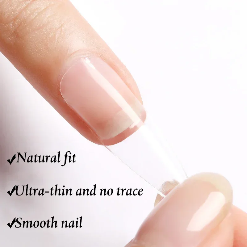 100 pezzi unghie finte capsula trasparente punta di estensione delle unghie artificiali strumenti per manicure bara punte per unghie finte francesi quadrate trasparenti