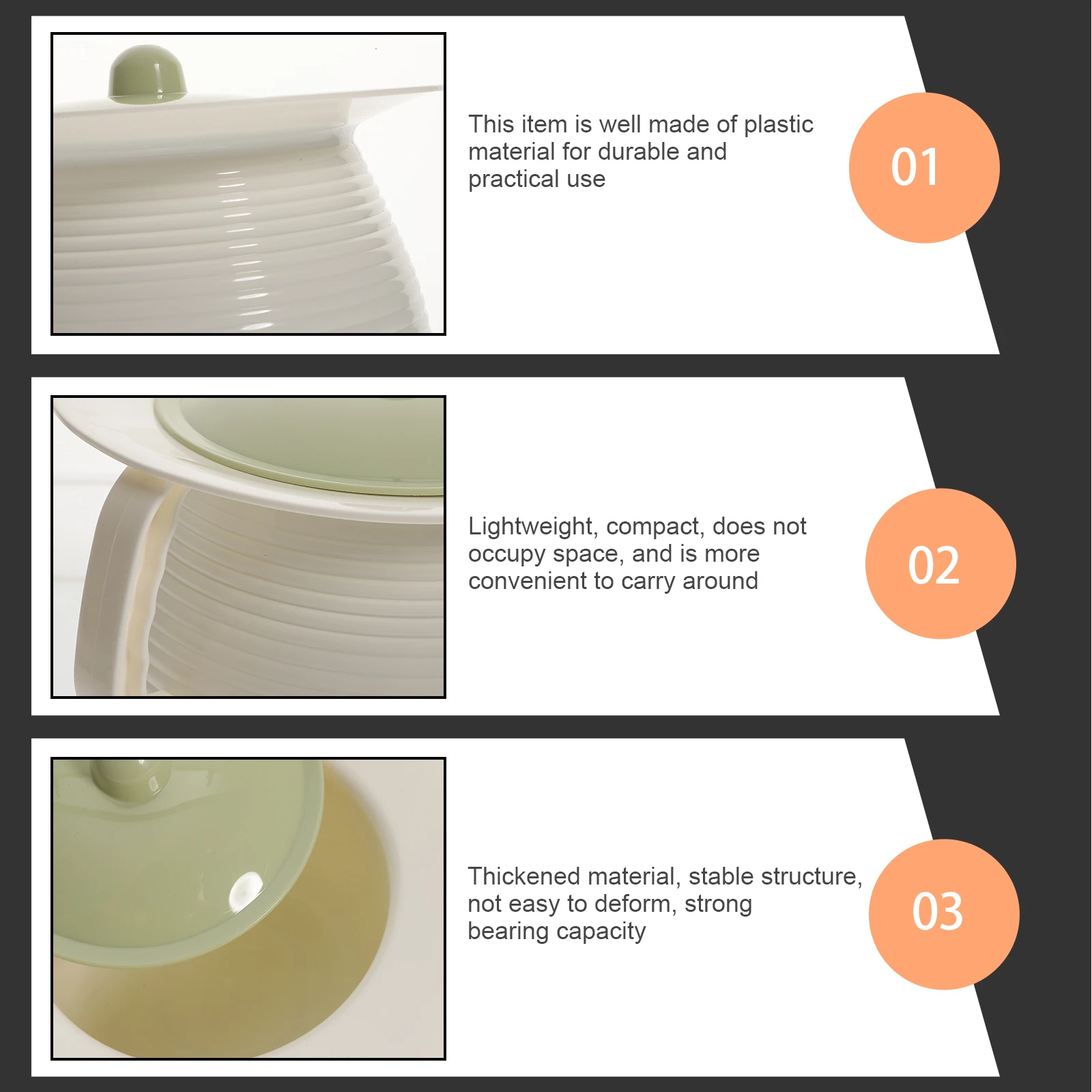 

1Set Plastic Spittoon Thickened Durable Portable Chamber Pot Urinal Pot Practical for Adults Spittoon for Adult