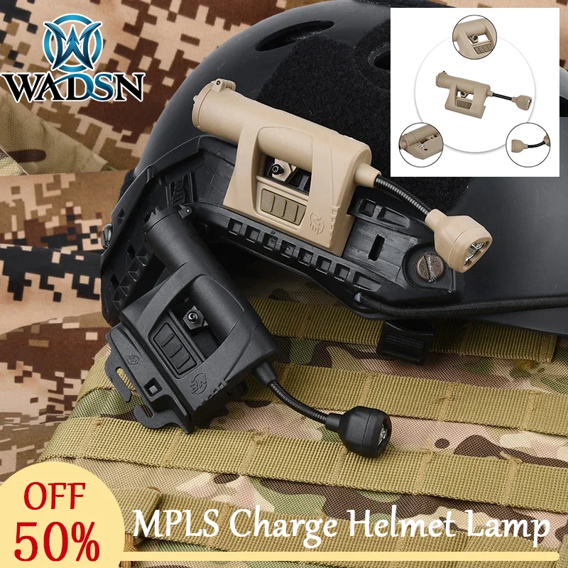 Tactical Mpls Charge Helmet Light Green Red IR Laser 4 Modes LED White Lamp Energy Saving Hunting Civilian FAST Helmet light