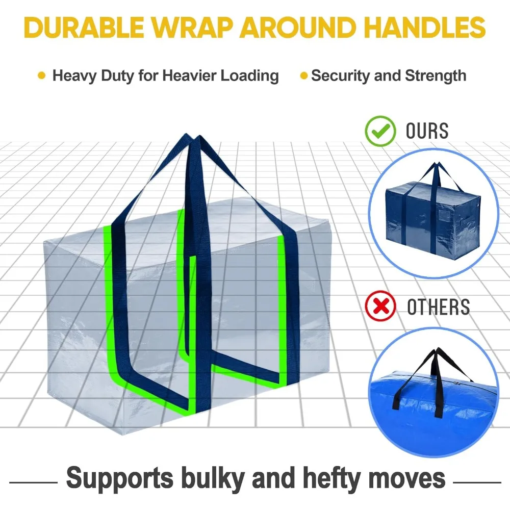 Luggage Moving Bags, Foldable Storage Bag, Storage Organizer & Moving Boxes Alternative, Packing Supplies, Camping Totes Bag