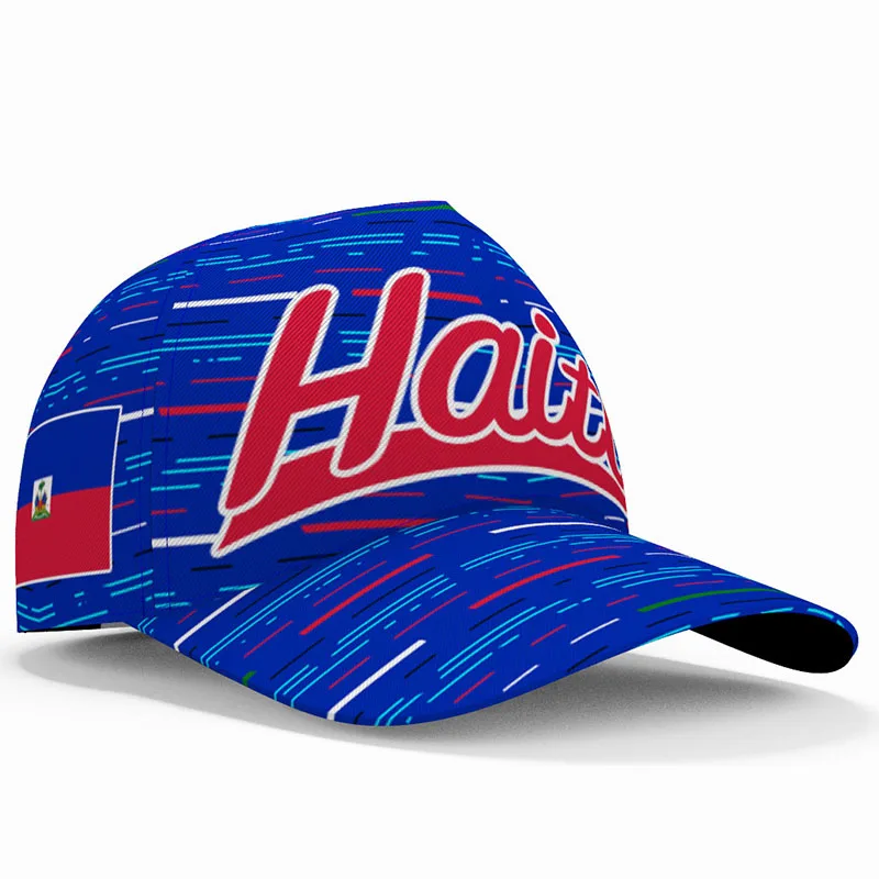 Haiti Male Diy Free Custom Name Hti Unisex Hat Nation Flag Country Ht French Haitian Republic College Print Photo Baseball Cap