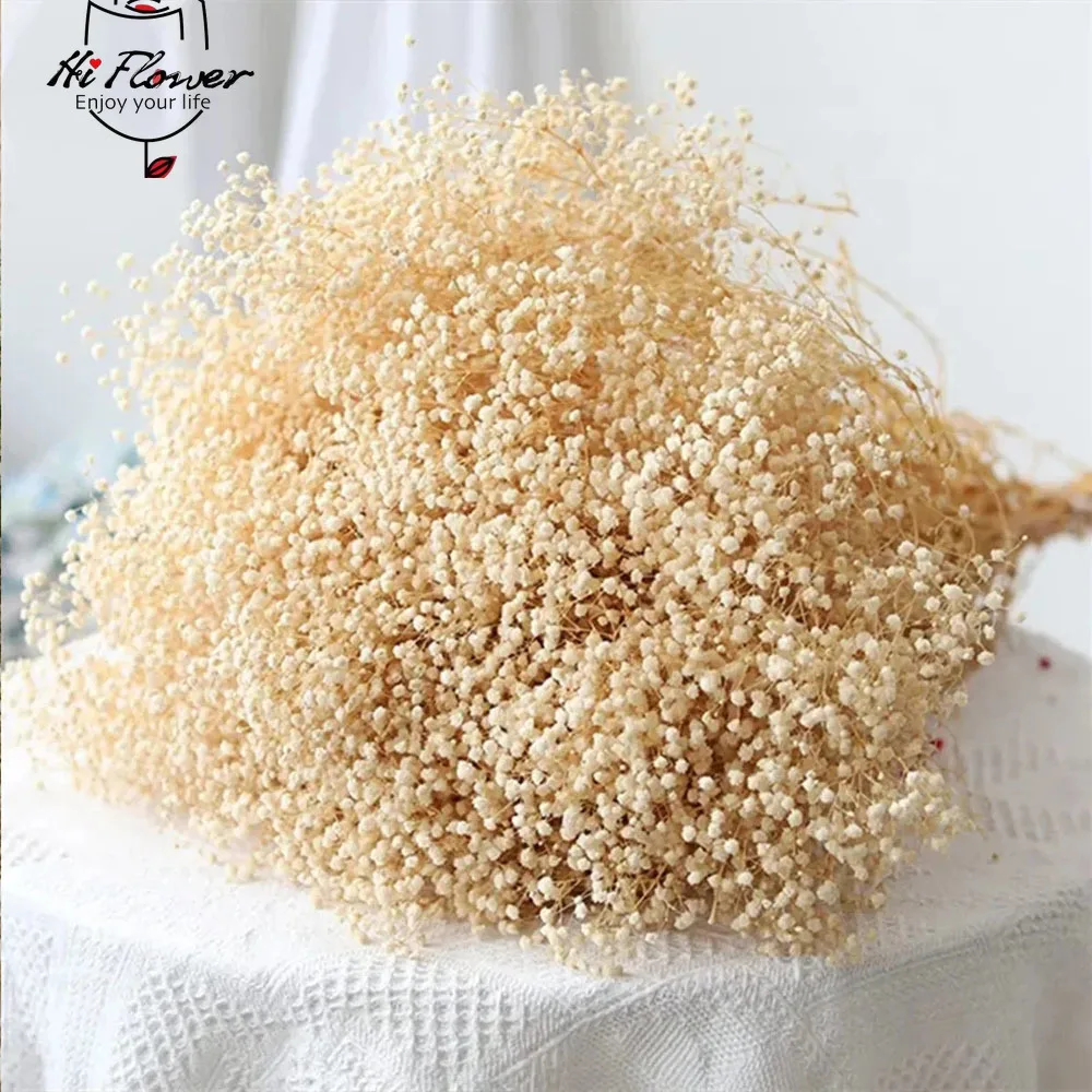 130g Natural Dried Preserved Flowers Babys Breath Home Decoration Natrual Gypsophila Wedding Decor Artificial Flower Photo Props