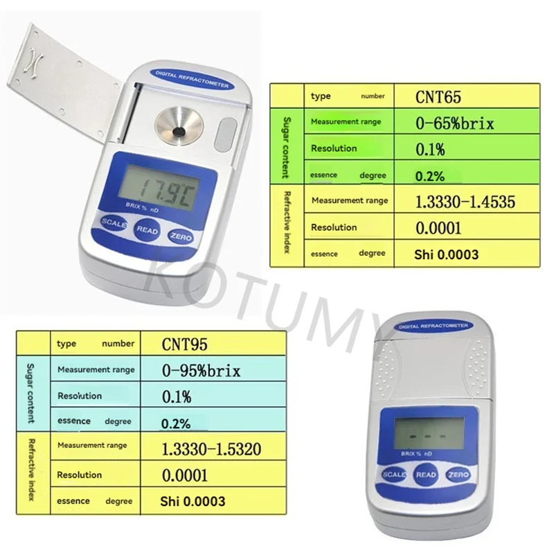 LH-B55 Digital Display Fruit Sugar Refractometer Stable Optical Sensor For Juice Shop Fruit Beverage Brix Concentration Testing