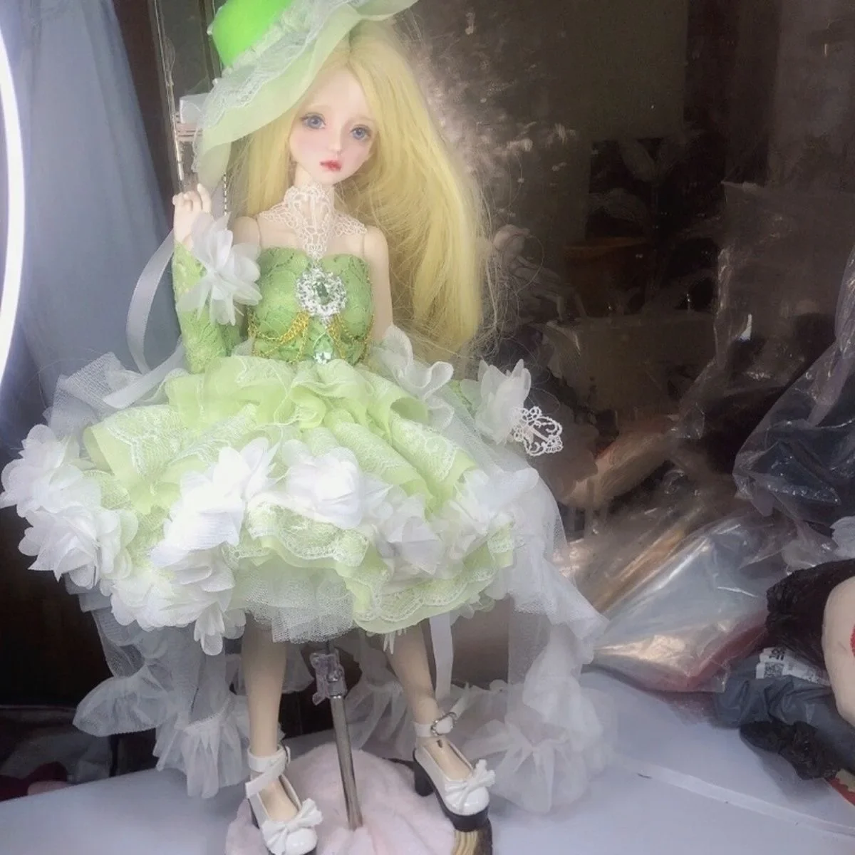 ملابس دمى مخصصة تنورة منفوشة متعددة الألوان 1/3 1/4 1/6 فستان BJD