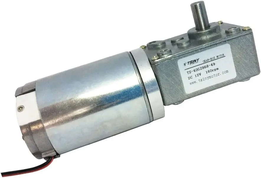 Reversible 12 Volt Metal Gear Motor High Speed 160rpm DC Worm Geared Reducer Motor With Self-Locking