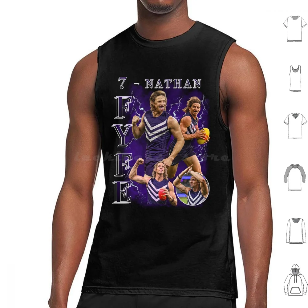 

Nathan Fyfe #7 Tank Tops Vest Sleeveless Nathan Nat Fyfe Fyfey Fremantle Afl Aussie Rules