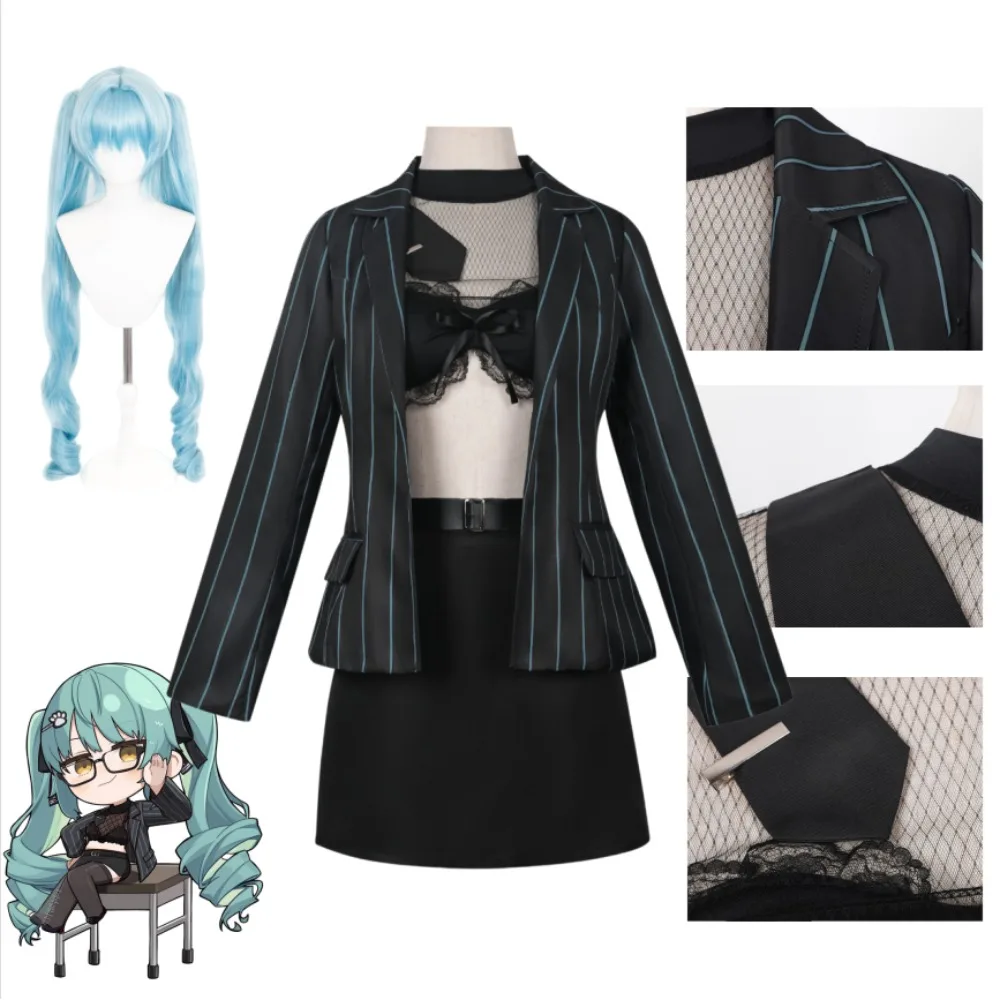Costume de cosplay complet NIKKE Privaty Destiny Partner pour femme adulte, comprenant un blazer, un haut et une jupe, pour Comic Con et Anime