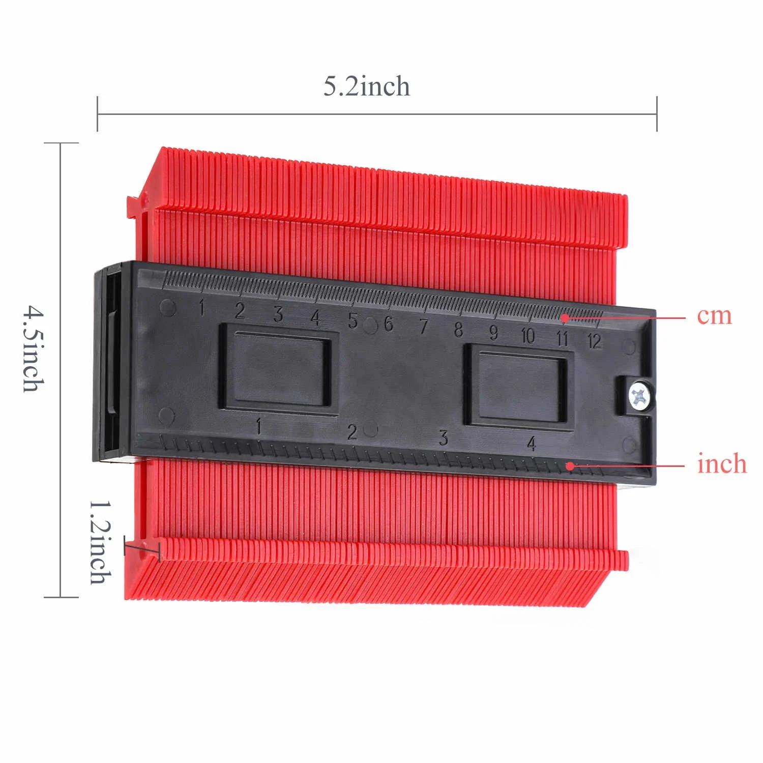 

Multi-functio Contour Profile Gauge Tiling Laminate Tiles Edge Shaping Wood Measure Ruler ABS Contour Gauge Duplicator 5/10 inch