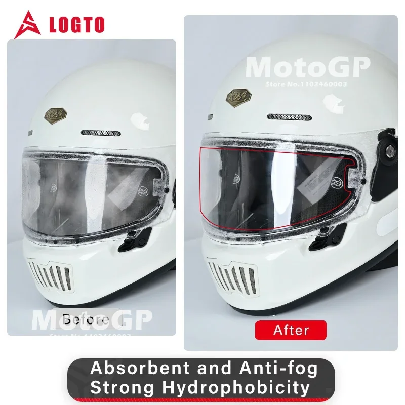 Motorcycle Helmet Clear Anti-Fog Rainproof Film Helmet Lens Durable Nano Coating Sticker Moto Safety Driving Helmet Accessories