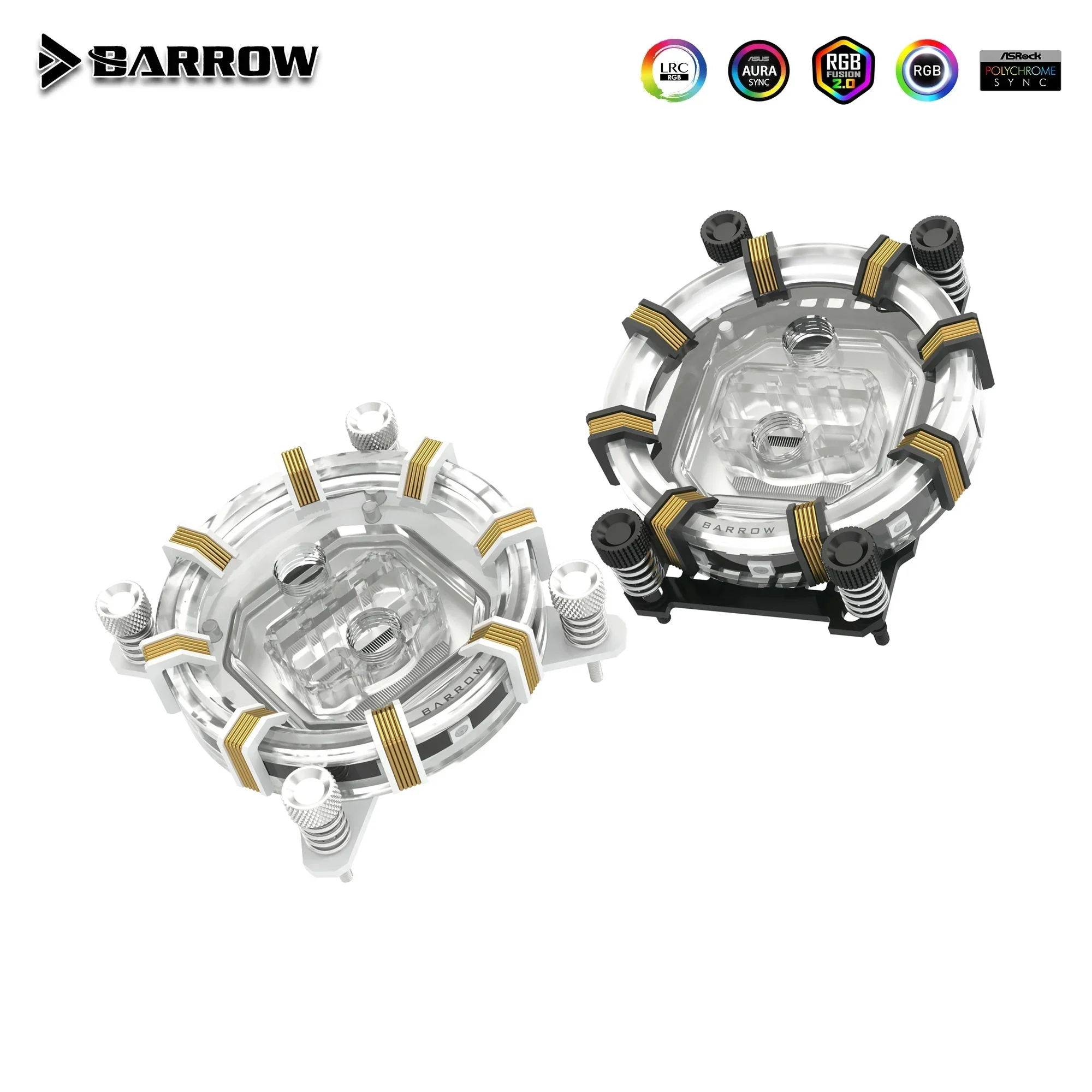 Barrow CPU Water Block For AMD AM5 AM4 AM3 AM3+ FM2/ INTEL LGA115X 1200 1700 /X99 X299 5V ARGB 3PIN MOBO AURA SYNC