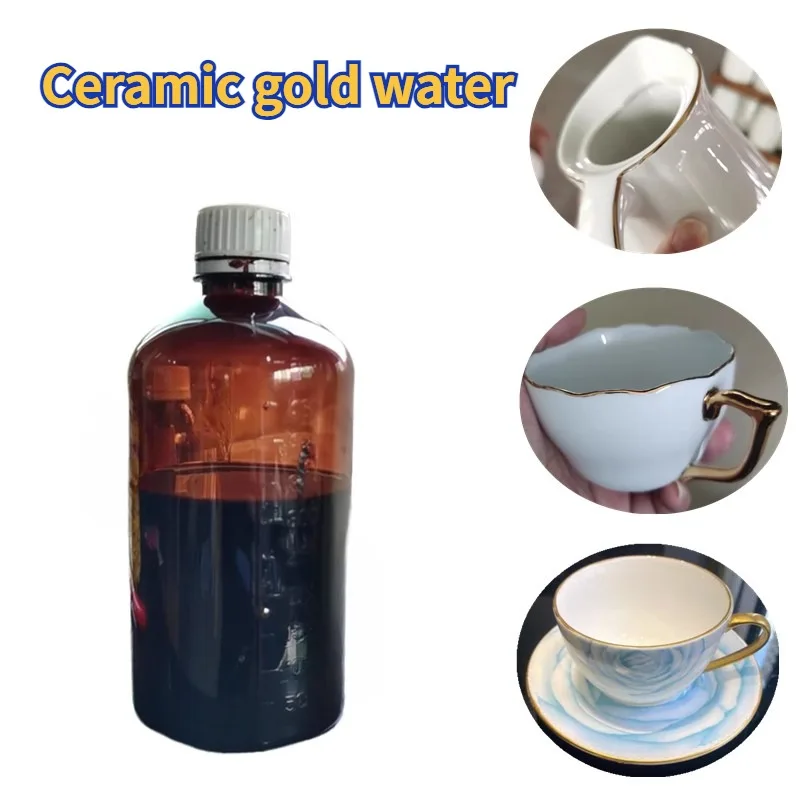 10g/bottle Ceramic Gold Water 5% Content Gold Oil DIY Ceramic Craft Products Depict Gilt Decorative Porcelain Glaze Pigment