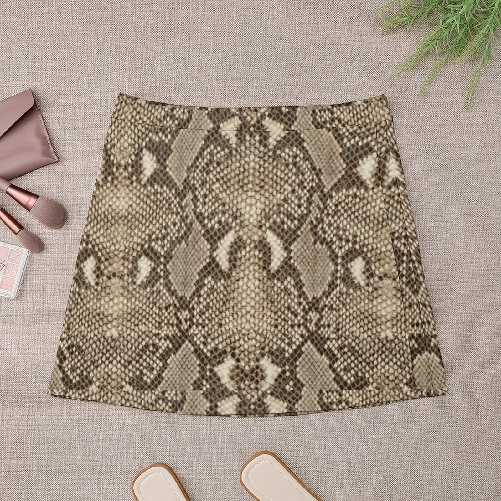 Snakeskin Print Skirt Animal Skin Aesthetic Casual Skirts Female Cute Mini Skirt Custom Clothing Birthday Present