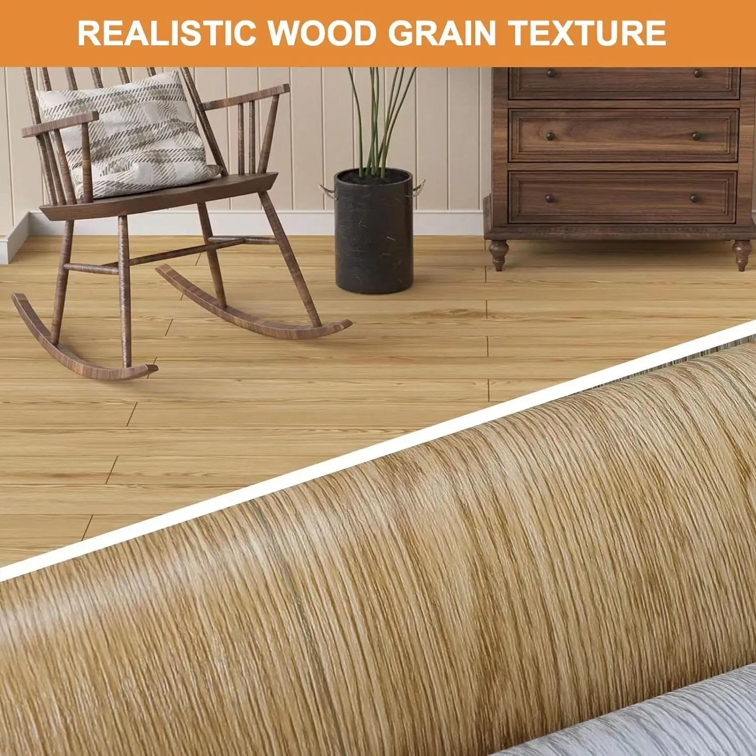 

300cm Wood Grain Flooring Sticker Modern Self-Adhesive Waterproof Tiles Stickers Living Room Bedroom Kitchen Home Decor Stickers