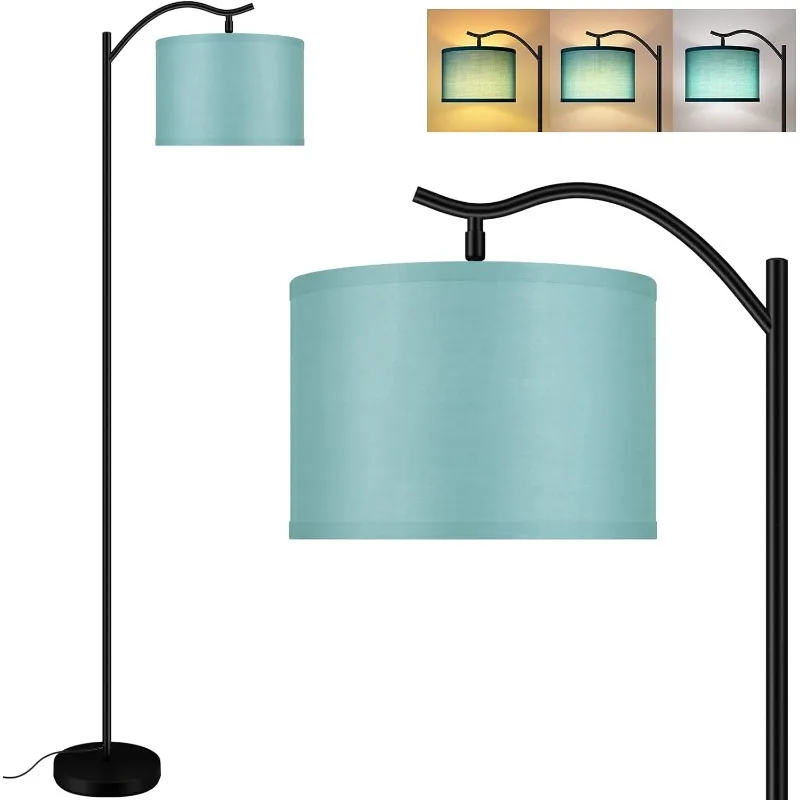 

Floor Lamp for Living Room,LED Arched Floor Lamp,Tall Modern Standing Lamp with Linen Shade,3 Brightness Levels,Socket