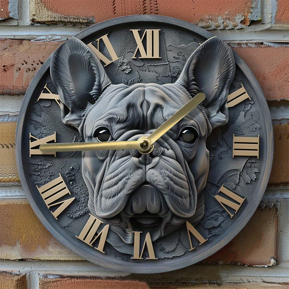 

French Bulldog Themed Silent Wall Clock- Diy Spring Bedroom Decor, Perfect Graduation Gift For Girls wall clock modern design