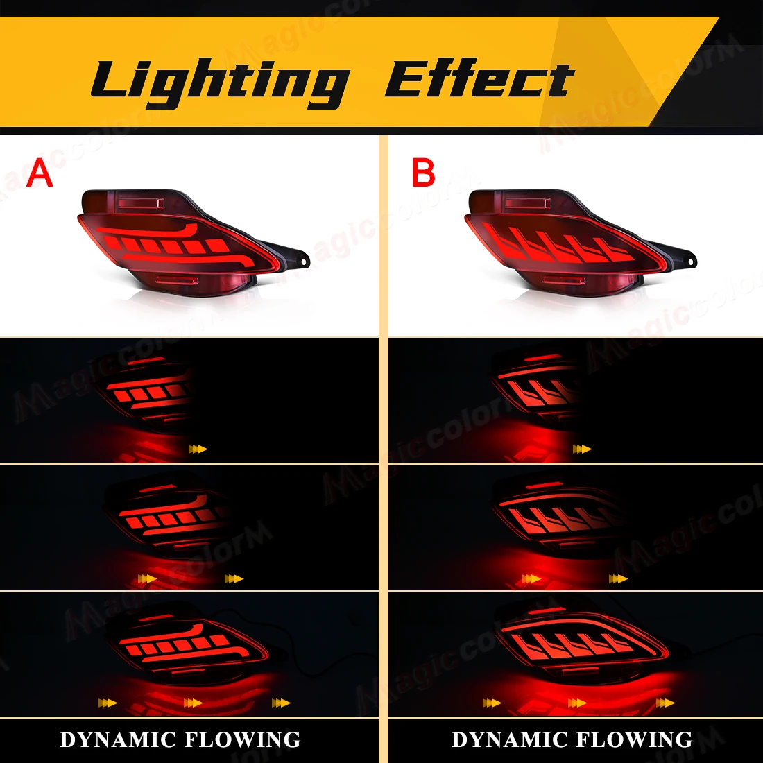 For Lexus RX350 RX270 RX450h 2009 2010 2011 2012 2013 2014 2015 Rear Bumper Reflector Lights with Dynamic Turn Signal Brake 12V