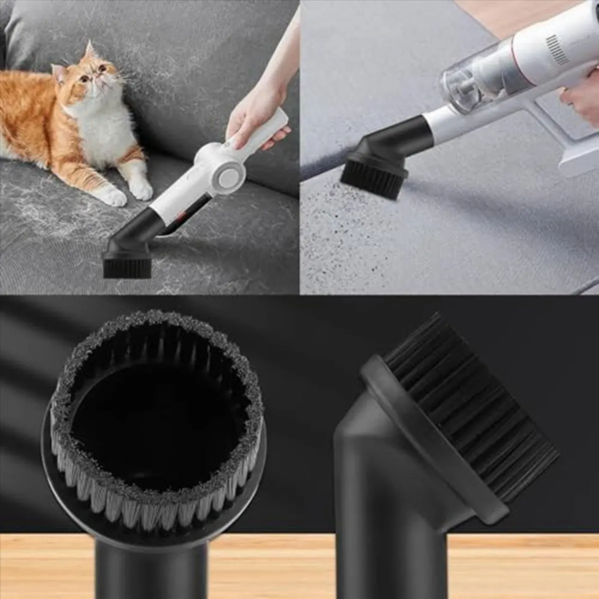 CLIM Vacuum Cleaner Brush, Pack of 2 35 mm Dust Brushes, Vacuum Cleaner Furniture Brushes, Suitable for Most