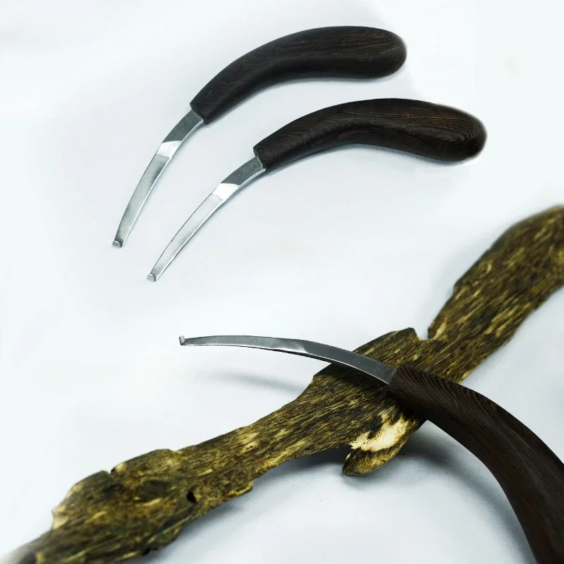 Agarwood Kanca Bıçak/Gravür Bıçağı Shannon Kazıma Özü Çelik Pala Kafa Düzlem Kesim ve Kazma Tütsü Malzemeleri Almak Araçları