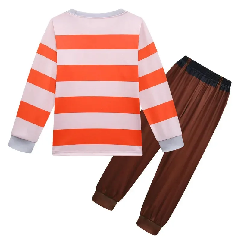 أطفال هالوين زي I-Inside O-Out 2 القلق تأثيري حللا الأولاد البلوز قميص رياضي السراويل قناع مجموعة ملابس الأطفال